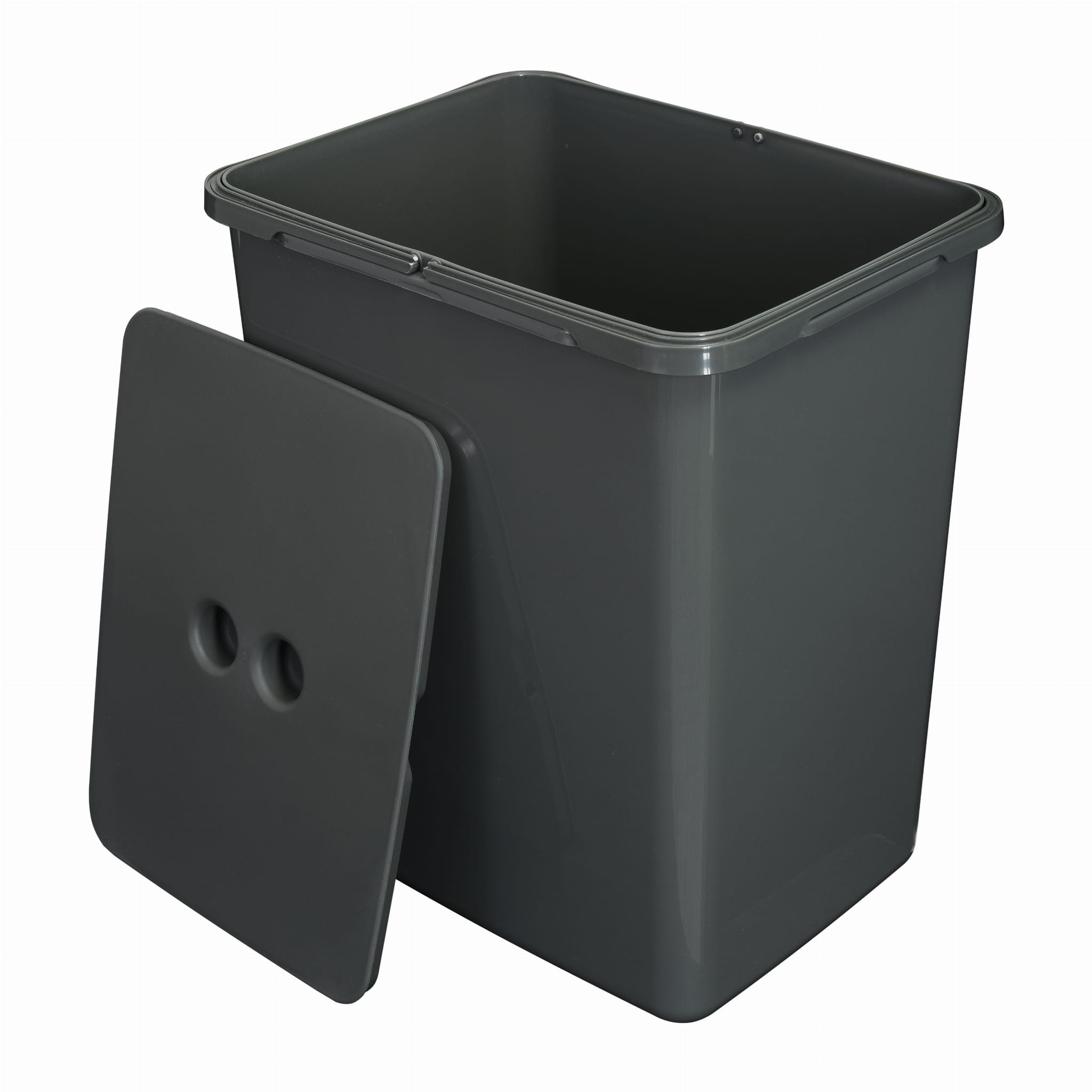 Kosz na śmieci z pokrywą FLEXI / SQUARE ECO 20 l – wysokość 35 cm